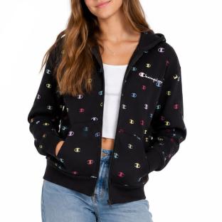 Sweat Zippé Noir Fille Champion Full vue 0