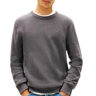 Pull Gris Homme Tommy Hilfiger Slims pas cher