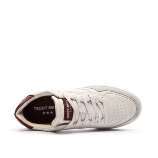 Teddy Smith Men's White/Bordeaux Sneakers 120004 Photo of the Espace des Marques %store% store - view of %key%