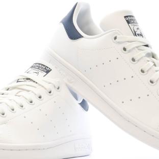 Baskets Blanches/Marine Femme Adidas Stan Smith vue 7