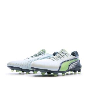 Chaussures de Foot Blanches/Noires/Vertes Homme Puma King Ultimate FG/AG vue 0