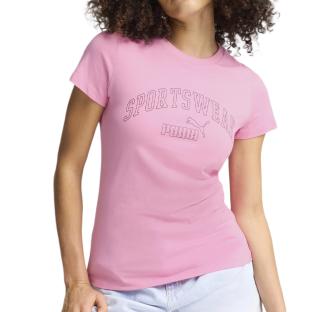 T-Shirt Rose Fille Puma Sportswear vue 0