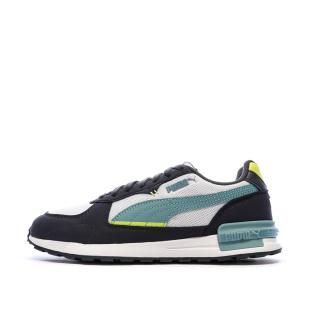 Baskets Noires/Blanches/Turquoises Garçon Puma Graviton vue 0