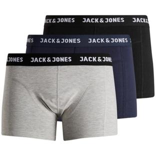 x3 boxers Noir/Marine/Gris Homme Jack and Jones pas cher