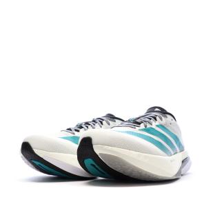 Baskets Blanches/Turquoises Adidas Adizero Boston 13 vue 0