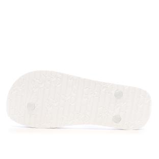 Tongs Blanches Femme Calvin Klein Jeans Flip Flop Tpu Metall vue 0