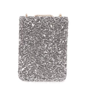 Sac Bandoulière Sequins Argenté Stella Green Telephone vue 2