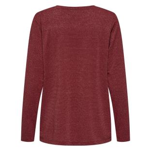 T-shirt Bordeaux Femme Only Harly ML vue 2
