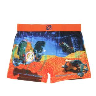 Boxer Orange/Bleu Homme Freegun Space vue 2