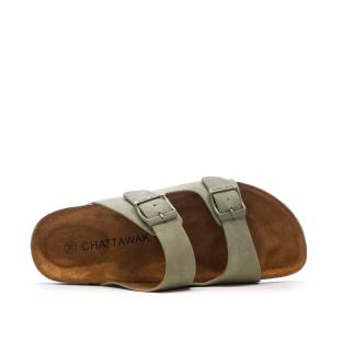 Sandales Kaki Femme Chattawak Orphée vue 4