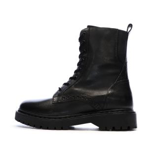 Bottines Noires Femme Geox Bleyze pas cher