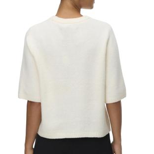 Pull Manches Courtes Beige Femme Vero Moda Boom vue 0