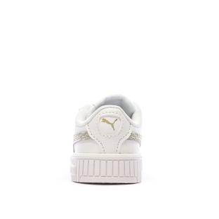 Baskets Blanches/Beiges Fille Puma Carina 2.0 vue 3