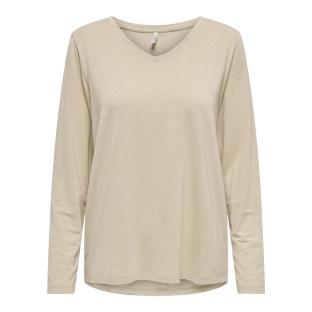 T-shirt Beige Femme Only Harly ML pas cher