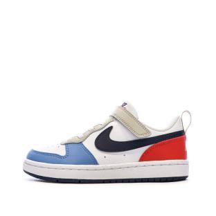 Baskets Blanche/Bleu Garçon Nike Court Borough Low Recraft pas cher