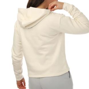 Sweat à Capuche Écru Femme Adidas Cropped HE6885 vue 2