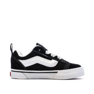 Baskets Noir/Blanc Enfant Vans Knu Skool Elastic vue 2