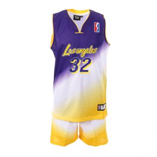 Los Angeles Ensemble de Baskets Violet/Jaune Garçon Sport Zone pas cher