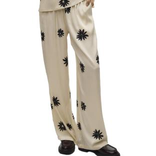 Pantalon fluide Satin Beige Femme Vero Moda Mroe vue 0