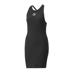 Robe Noire Femme Puma Classics Ribbed pas cher