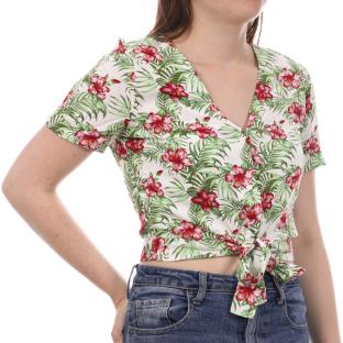 Blouse Blanche/Rouge à fleurs Femme Vero Moda Easy vue 0