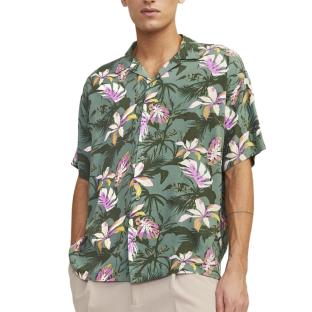 Chemise Manches Courtes Verte/Violet Homme Jack & Jones Jorluke pas cher
