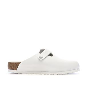 Sabots Blanc Mixte Birkenstock Boston vue 2