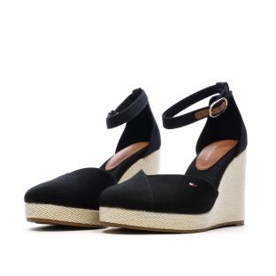 Sandales Noires Femme Tommy Hilfiger Wedges vue 6