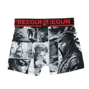 Boxer Noir/Rouge à Imprimés Garçon Freegun Vib pas cher