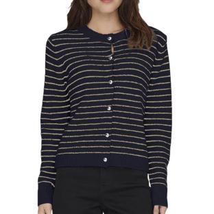 Gilet Marine/Beige Femme Only Chester pas cher