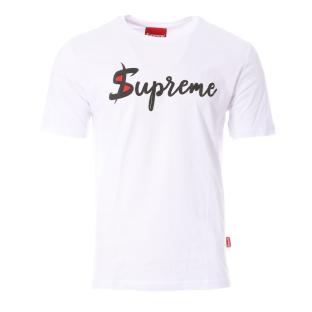 T-shirt Blanc Homme Supreme Grip Spinning pas cher