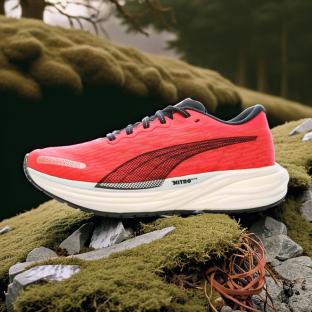 Chaussures de Running Rose Fuchsia Femme Puma Deviate Nitro 2 vue 8