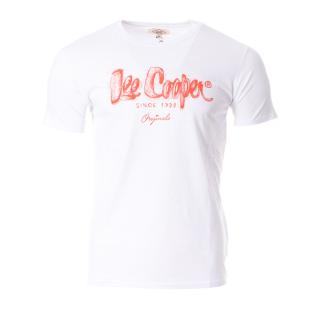 T-shirt Blanc/Orange Homme Lee Cooper Orex vue 2