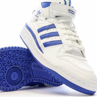 Baskets Blanc/Bleu Garçon Adidas Forum Mid vue 7