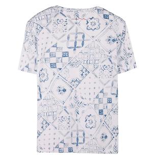T-Shirt Bleu/Blanc Homme Teddy Smith Tareski vue 0