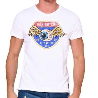 T-shirt Blanc Homme Von Dutch VDTVC pas cher