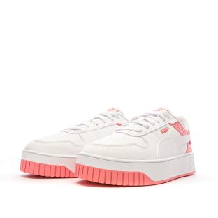 Baskets Blanches/Roses Fille Puma Carina Street Wild vue 6