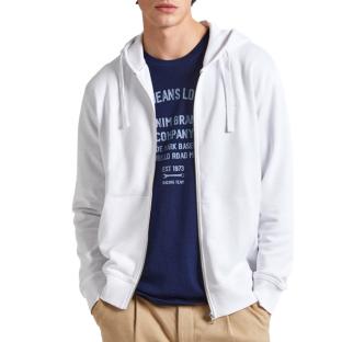 Veste Zippée Blanche Homme Pepe Jeans Joe pas cher