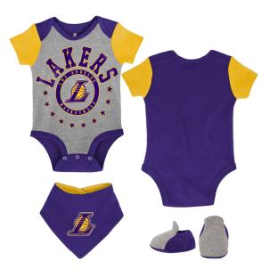 LOS ANGELES LAKERS Set Grau/Violett Baby Creeper Ansicht 0