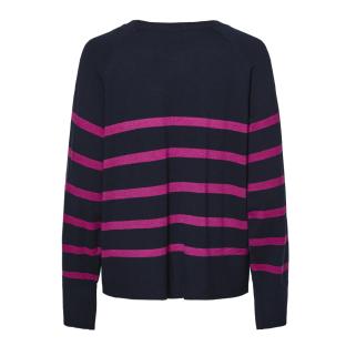 Pieces Sia Women's navy/pink jumper Photo of the Espace des Marques %store% store - view of %key%