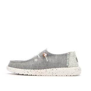Chaussures Grise Chiné Femme Hey Dude Wendy Heathered Slub pas cher