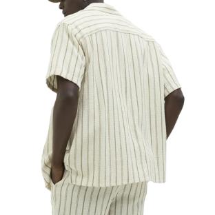 Chemise Rayure Écru/Kaki Homme Jack & Jones Stripe Resort vue 2