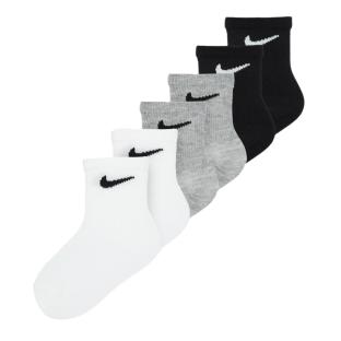3x Paires de Chaussettes Noires/Gris/Blanc Garçon Nike Crew pas cher