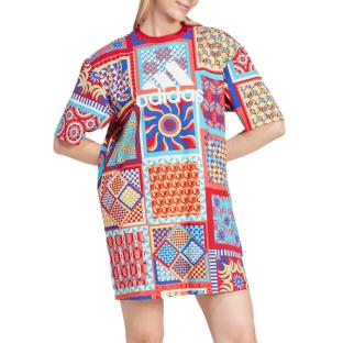 Robe Bleu/Rouge Femme Adidas Farm vue 0