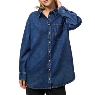 Chemise Bleu Foncé Femme Pieces Maisie vue 0