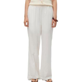 Pantalon Toile Blanc Femme Vero Moda Viola pas cher