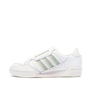 Baskets Blanc/Vert Femme Adidas Continental 80 Stripes vue 0