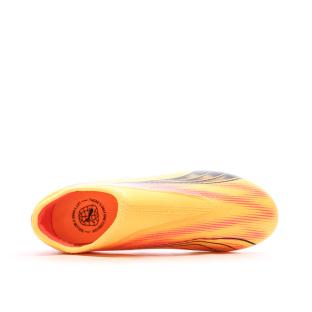 Chaussures de football Orange/Rose Garçon/Fille Puma Ultra Match vue 4
