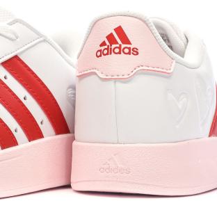 Baskets Rouges/Blanches Fille Adidas Breaknet 2.0 vue 0