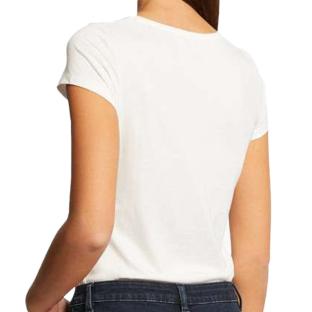 T-shirt Blanc/Rose Femme Morgan Dtoi vue 2